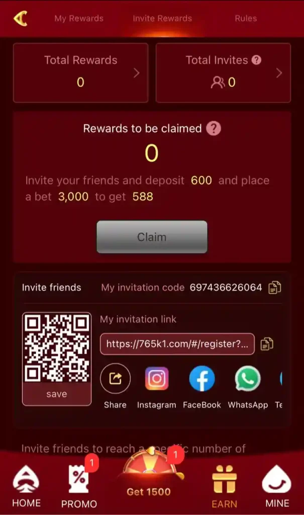 Kazna1 game invitation 
